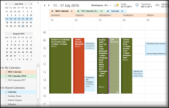 CRM diary Outlook