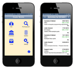 Screen shots smallest Mobile field service