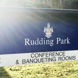 Cropped Rudding Conference sign Rudding Park DCS Spring Conference 2018