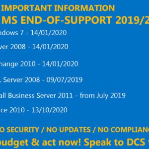 MS EOL 2019 2020 Microsoft End of Life 2020