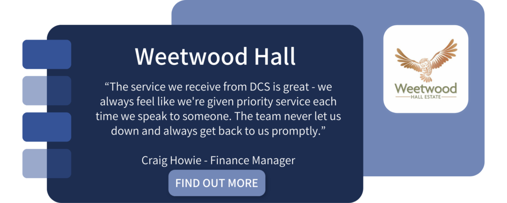 Weetwood Hall case study graphic by DCS