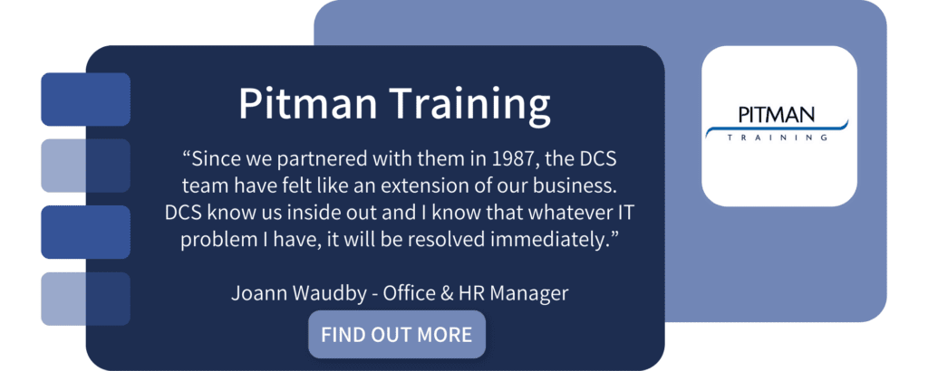 Pitman Training case study graphic by DCS